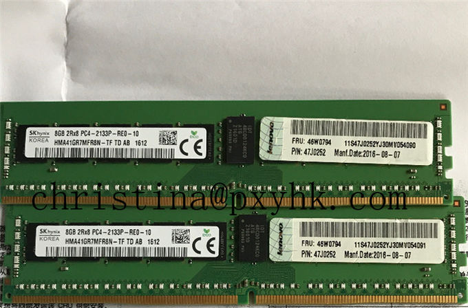 RAM 46W0792 46W0794 47J0252 κριού TruDDR4 PC4 κεντρικών υπολογιστών της ΙΒΜ 8gb