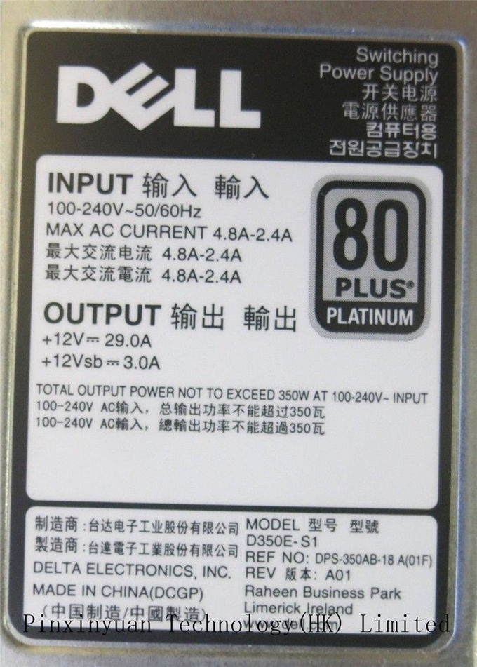 Καυτός ανταλλαγής της Dell λευκόχρυσος παροχής ηλεκτρικού ρεύματος κεντρικών υπολογιστών διπλός Y8Y65 5NF18 6W2PW T320 R520 R620 R720 750W