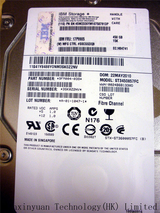 17P9905 450GB 15K Sata κεντρικών υπολογιστών σκληρός σταθερός κεντρικός υπολογιστής υψηλής ταχύτητας Drive DS8000 652564-B21 συμβατός