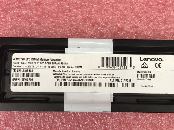 Παροχή ηλεκτρικού ρεύματος κεντρικών υπολογιστών LENOVO 46W0796 16GB 47J0253 2RX4 PC4-2133P για τους κεντρικούς υπολογιστές X3550 X3650 M5 Lenovo IBM