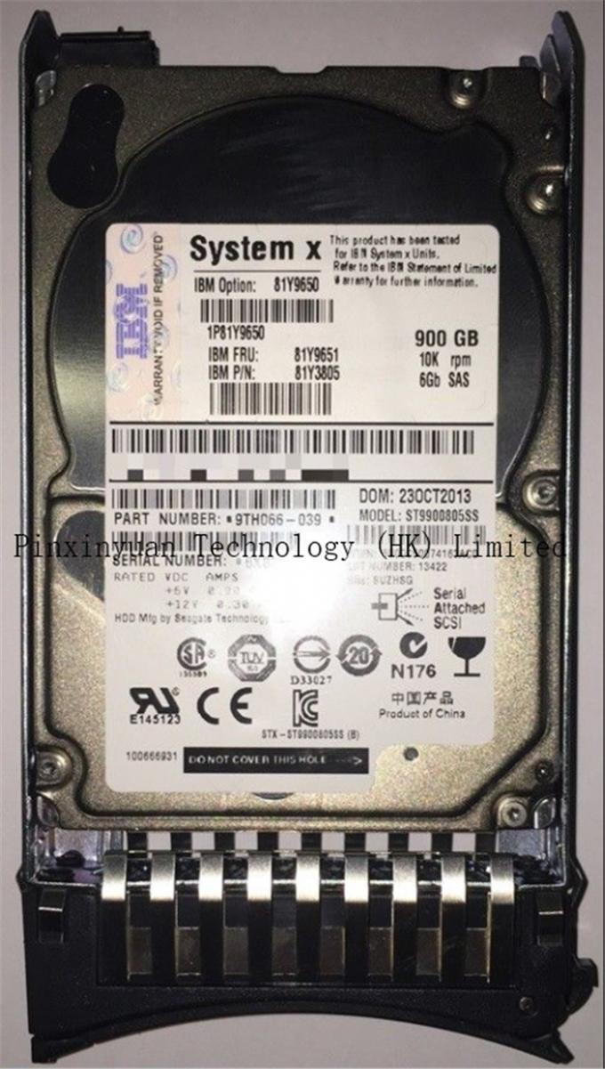 Σκληρός δίσκος υπηρεσιών της IBM 81Y9650 81Y9651 900G 10K SAS SFF 2,5 X3650M2 μ3 M4