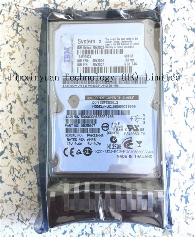 IBM 600GB 2,5» σκληρό σύστημα Χ Drive 49Y2003 49Y2004 49Y2007 κεντρικών υπολογιστών της SAS 6G 10K