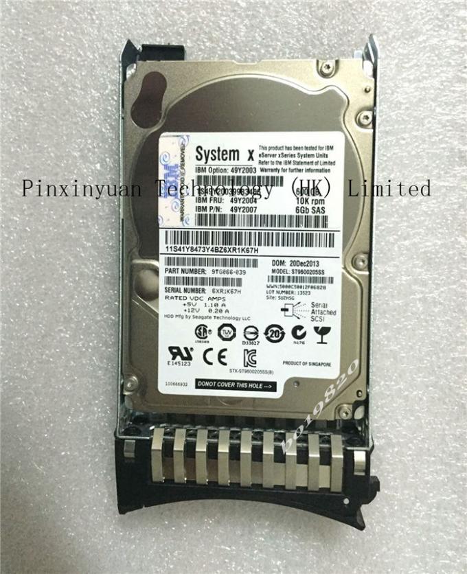 IBM 600GB 2,5» σκληρό σύστημα Χ Drive 49Y2003 49Y2004 49Y2007 κεντρικών υπολογιστών της SAS 6G 10K