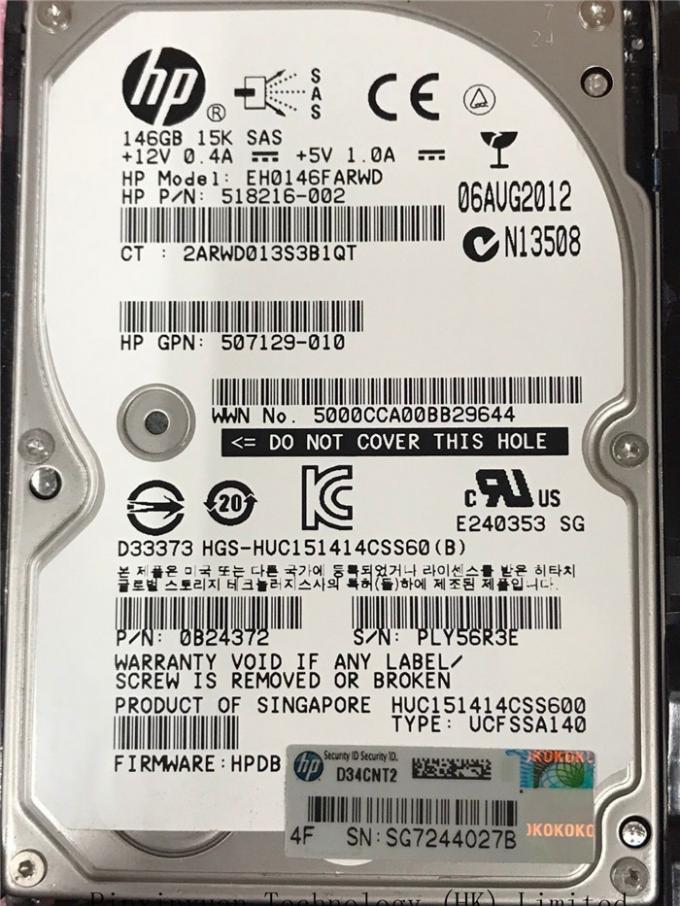 HP 652605-B21 653950-001 146GB 15K 2,5» 6G SAS ΣΚΛΗΡΌΣ δίσκος GEN 8/9 Sc