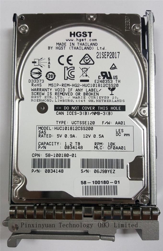 Η Cisco (UCS-HD12TB10K12G=) 1.2TB SAS 2,5 κεντρικός υπολογιστής ο βαθμός Α 12Gb/s 128MB 10Krpm