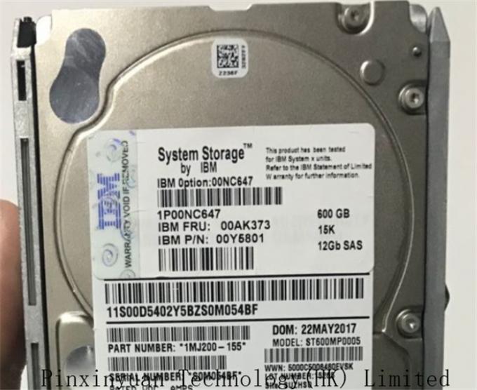 Σκληρός δίσκος κεντρικών υπολογιστών της IBM AC61 Sata, αποθήκευση 600GB 15K 12Gb Sata Hdd 00AK373 00NC647 V5000 κεντρικών υπολογιστών