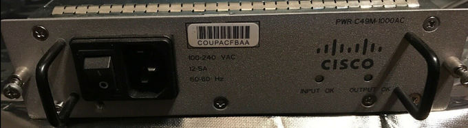 Ανθεκτικός διακόπτης 4900M παροχή ηλεκτρικού ρεύματος εναλλασσόμενου ρεύματος 1000W pwr-c49m-1000AC Ethernet καταλυτών της Cisco