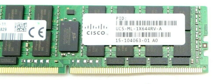 ECC LRDIMM παροχή ηλεκτρικού ρεύματος κεντρικών υπολογιστών η ucs-μιλ.-1x644rv-Cisco συμβατό 64GB DDR4-2400Mhz 4Rx4 1.2v